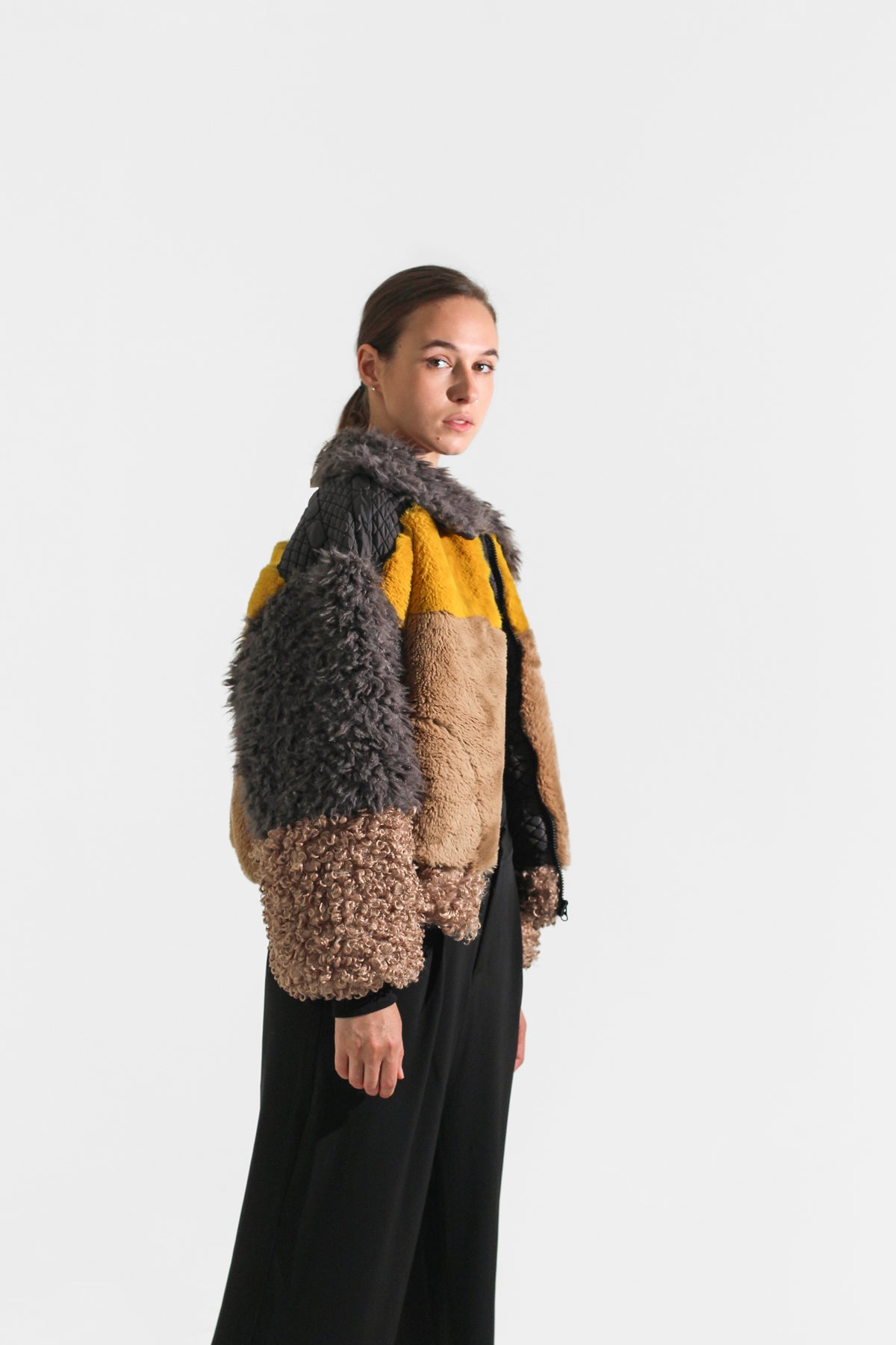 Faux-fur bomber