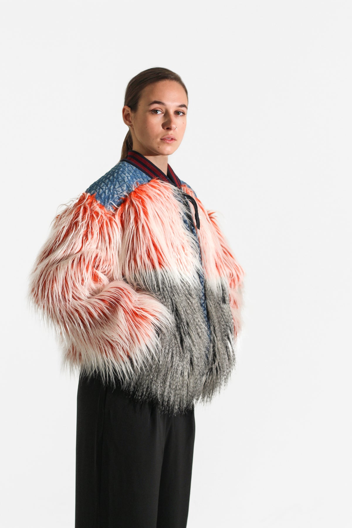 Faux-fur bomber