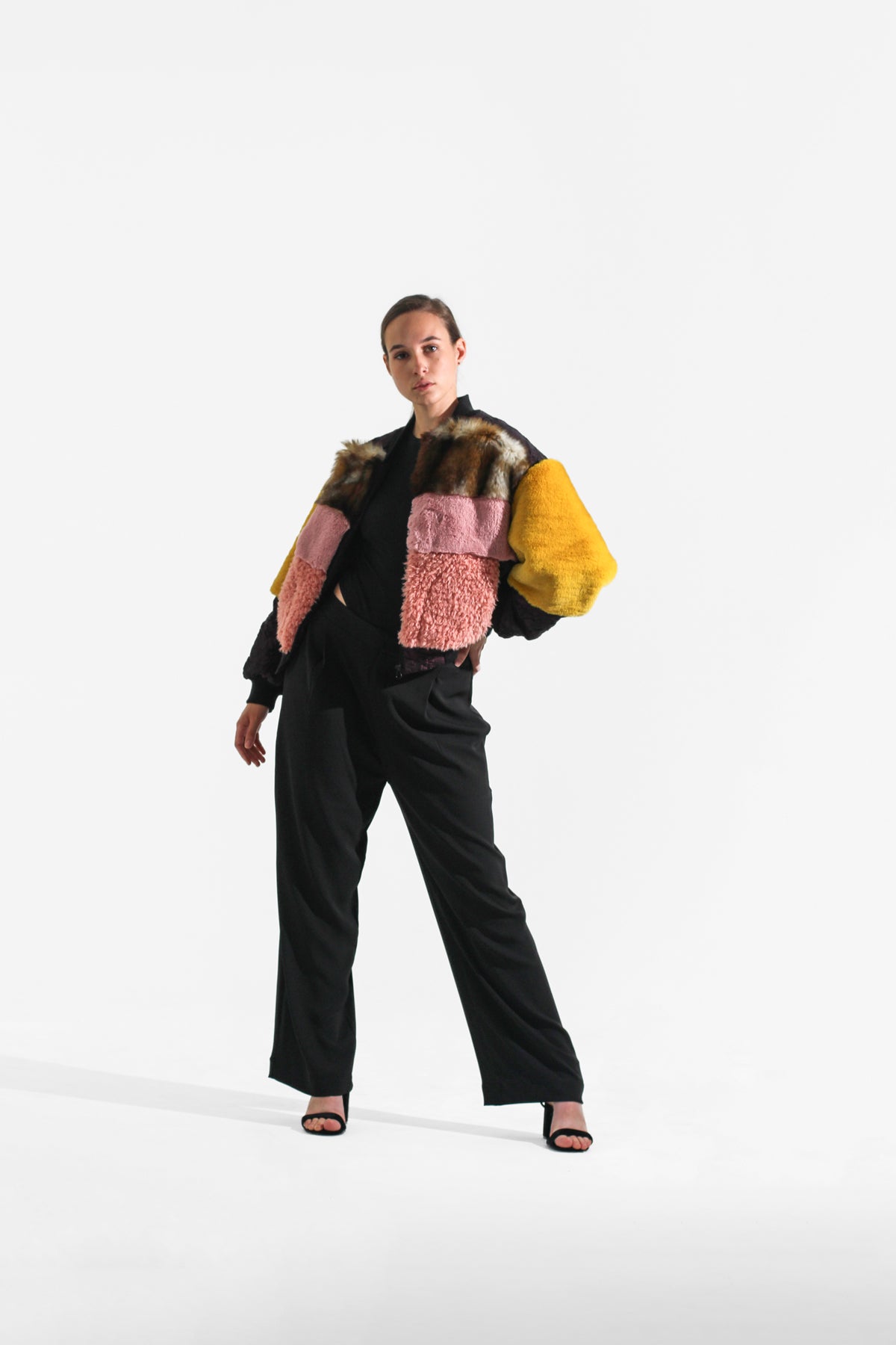 Faux-fur bomber