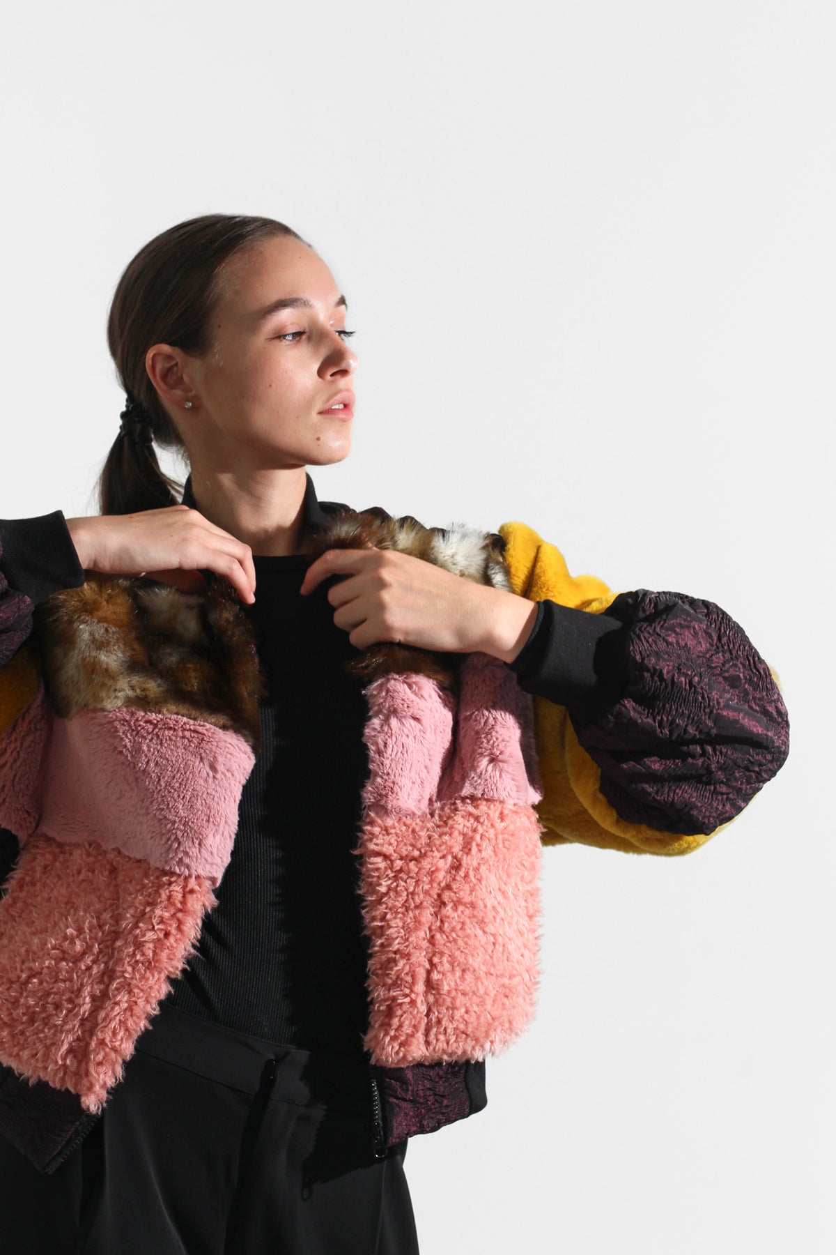 Faux-fur bomber