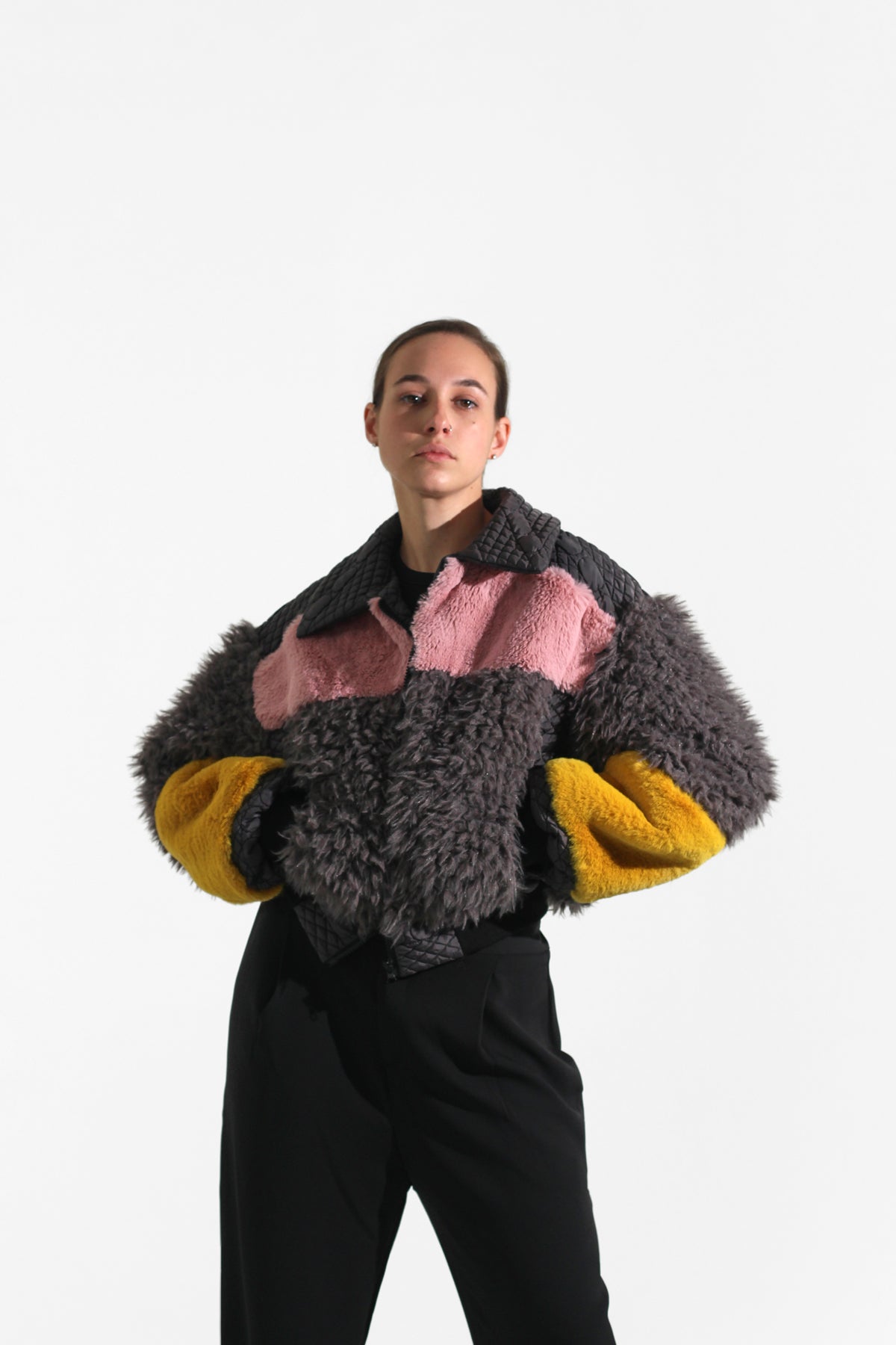 Faux-fur bomber