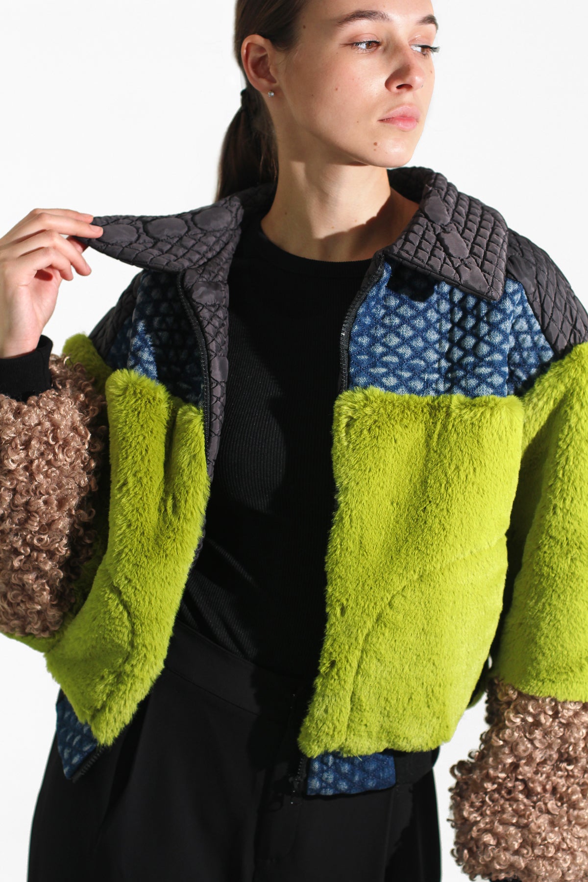 Faux-fur bomber