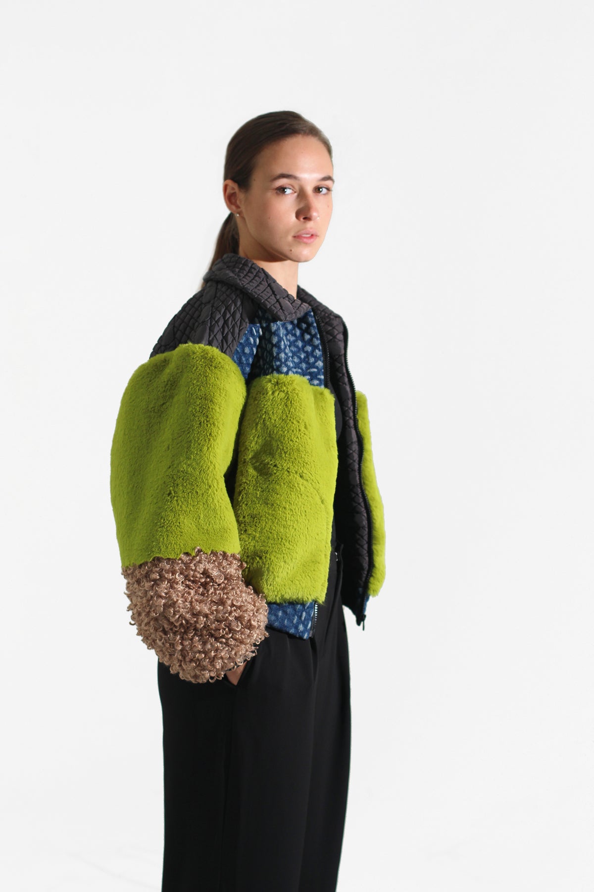 Faux-fur bomber