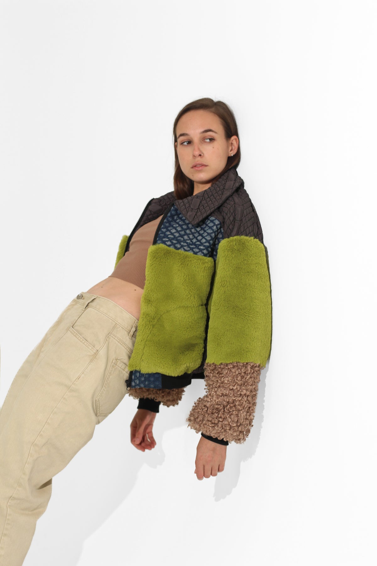 Faux-fur bomber