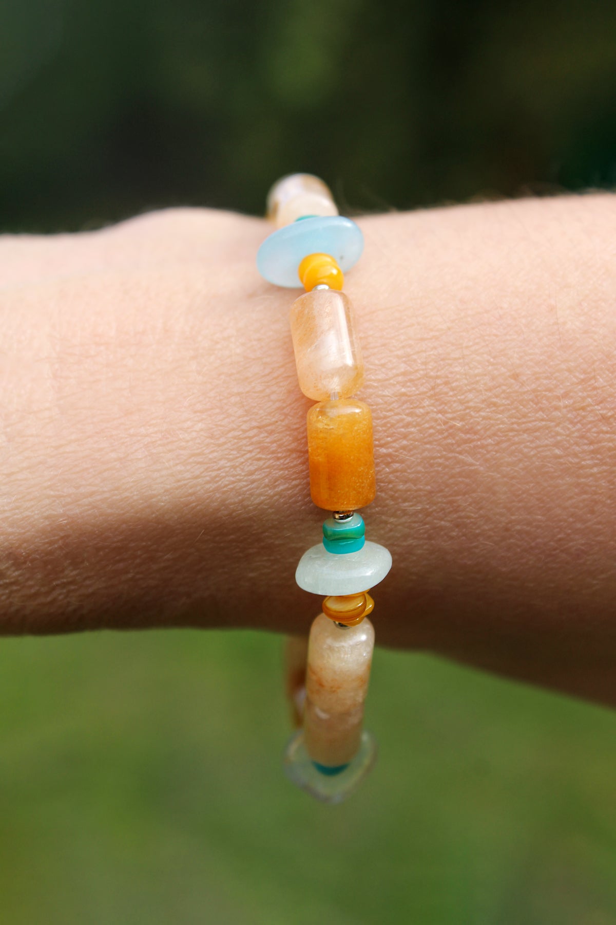 Sandy Yellow Crystals Bracelet