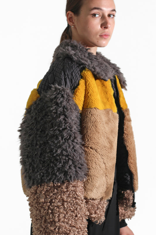 Faux-fur bomber